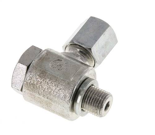 6L & G1/8'' Zink plated Steel Swivel Joint Cutting Fitting with Male Threads 315 bar Rotatable ISO 8434-1