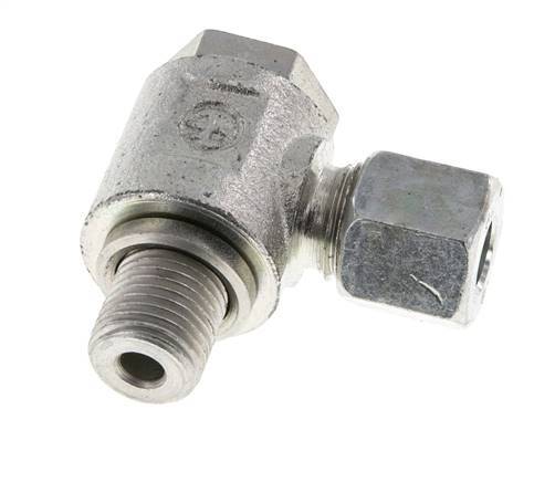 8L & G1/4'' Zink plated Steel Swivel Joint Cutting Fitting with Male Threads 315 bar Rotatable ISO 8434-1