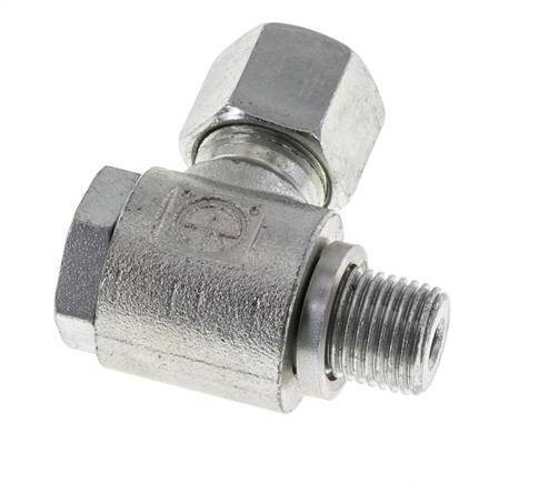 10L & G1/4'' Zink plated Steel Swivel Joint Cutting Fitting with Male Threads 315 bar Rotatable ISO 8434-1
