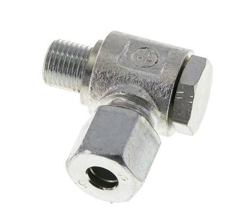8S & G1/4'' Zink plated Steel Swivel Joint Cutting Fitting with Male Threads 400 bar Rotatable ISO 8434-1