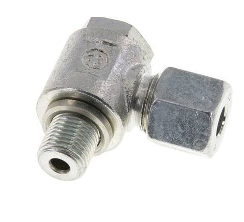 8S & G1/4'' Zink plated Steel Swivel Joint Cutting Fitting with Male Threads 400 bar Rotatable ISO 8434-1