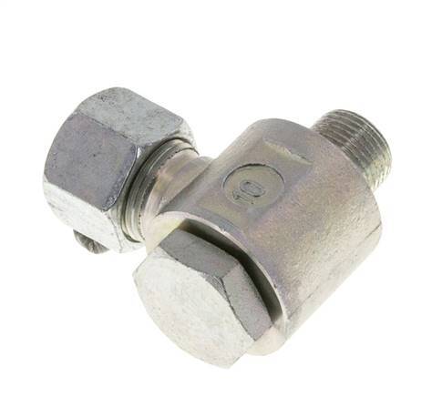 12S & G3/8'' Zink plated Steel Swivel Joint Cutting Fitting with Male Threads 400 bar Rotatable ISO 8434-1