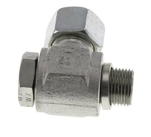 16S & G1/2'' Zink plated Steel Swivel Joint Cutting Fitting with Male Threads 400 bar Rotatable ISO 8434-1