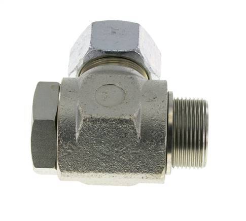 30S & G1-1/4'' Zink plated Steel Swivel Joint Cutting Fitting with Male Threads 250 bar Rotatable ISO 8434-1