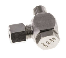 8L & G1/4'' Stainless Steel Swivel Joint Cutting Fitting with Male Threads 315 bar Rotatable ISO 8434-1