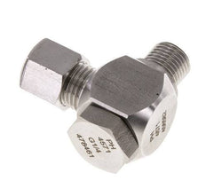 8L & G1/4'' Stainless Steel Swivel Joint Cutting Fitting with Male Threads 315 bar Rotatable ISO 8434-1