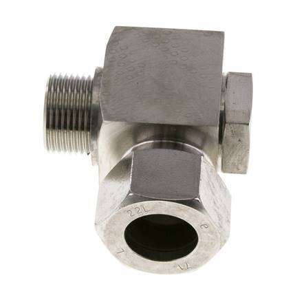 22L & G3/4'' Stainless Steel Swivel Joint Cutting Fitting with Male Threads 160 bar Rotatable ISO 8434-1