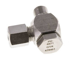 6S & G1/4'' Stainless Steel Swivel Joint Cutting Fitting with Male Threads 400 bar Rotatable ISO 8434-1