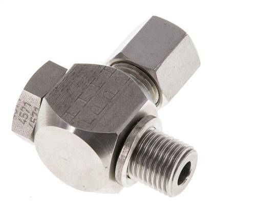 6S & G1/4'' Stainless Steel Swivel Joint Cutting Fitting with Male Threads 400 bar Rotatable ISO 8434-1