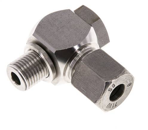 8S & G1/4'' Stainless Steel Swivel Joint Cutting Fitting with Male Threads 400 bar Rotatable ISO 8434-1