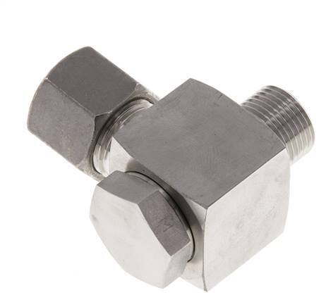 10S & G3/8'' Stainless Steel Swivel Joint Cutting Fitting with Male Threads 400 bar Rotatable ISO 8434-1