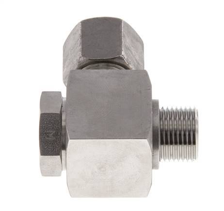 10S & G3/8'' Stainless Steel Swivel Joint Cutting Fitting with Male Threads 400 bar Rotatable ISO 8434-1