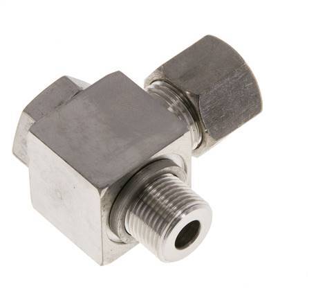 10S & G3/8'' Stainless Steel Swivel Joint Compression Fitting with Male Threads 400 bar Rotatable ISO 8434-1