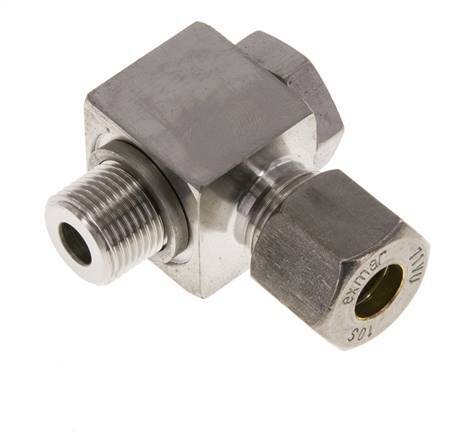 10S & G3/8'' Stainless Steel Swivel Joint Compression Fitting with Male Threads 400 bar Rotatable ISO 8434-1