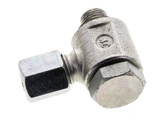 6L & M10x1 Zink plated Steel Swivel Joint Cutting Fitting with Male Threads 315 bar NBRO-ring Rotatable ISO 8434-1