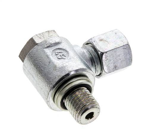 8L & M12x1.5 Zink plated Steel Swivel Joint Cutting Fitting with Male Threads 315 bar NBRO-ring Rotatable ISO 8434-1