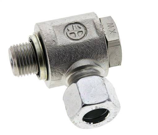 12L & M16x1.5 Zink plated Steel Swivel Joint Cutting Fitting with Male Threads 315 bar NBRO-ring Rotatable ISO 8434-1