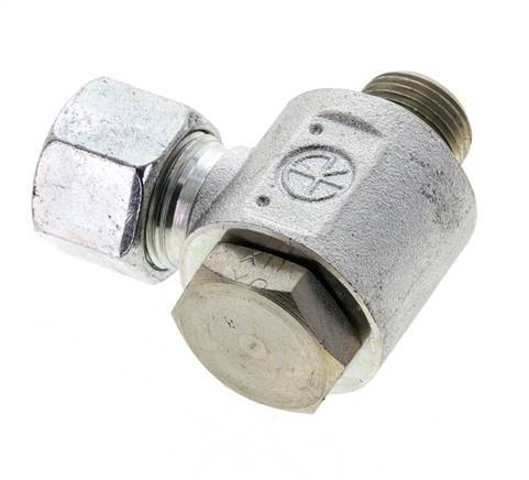 12S & M18x1.5 Zink plated Steel Swivel Joint Cutting Fitting with Male Threads 400 bar NBRO-ring Rotatable ISO 8434-1