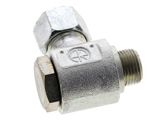 12S & M18x1.5 Zink plated Steel Swivel Joint Cutting Fitting with Male Threads 400 bar NBRO-ring Rotatable ISO 8434-1