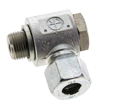 12S & M18x1.5 Zink plated Steel Swivel Joint Cutting Fitting with Male Threads 400 bar NBRO-ring Rotatable ISO 8434-1