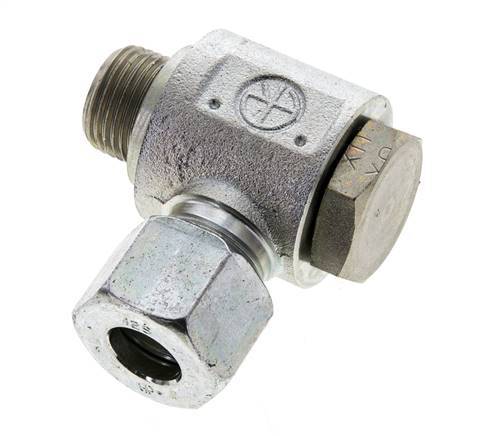 12S & M18x1.5 Zink plated Steel Swivel Joint Cutting Fitting with Male Threads 400 bar NBRO-ring Rotatable ISO 8434-1