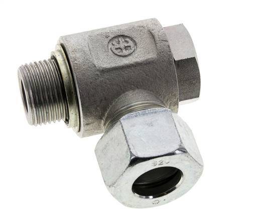 20S & M27x2 Zink plated Steel Swivel Joint Cutting Fitting with Male Threads 400 bar NBRO-ring Rotatable ISO 8434-1