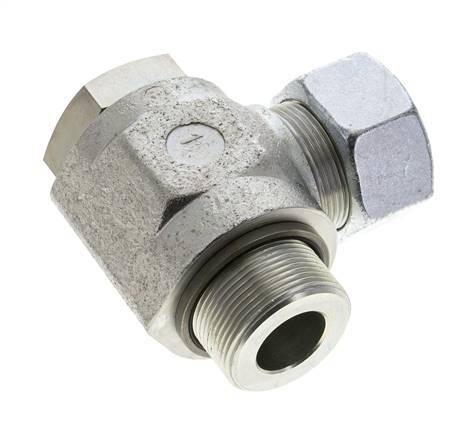 30S & M42x2 Zink plated Steel Swivel Joint Cutting Fitting with Male Threads 250 bar NBRO-ring Rotatable ISO 8434-1