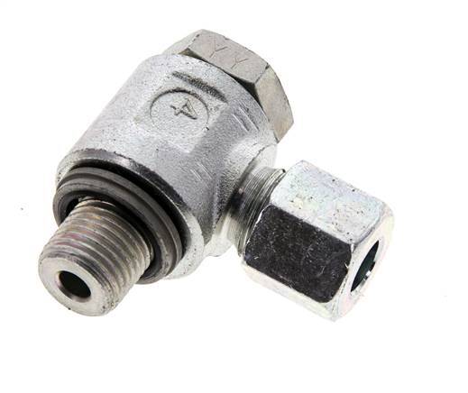8L & G1/4'' Zink plated Steel Swivel Joint Cutting Fitting with Male Threads 315 bar NBRO-ring Rotatable ISO 8434-1
