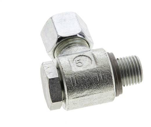 10L & G1/4'' Zink plated Steel Swivel Joint Cutting Fitting with Male Threads 315 bar NBRO-ring Rotatable ISO 8434-1