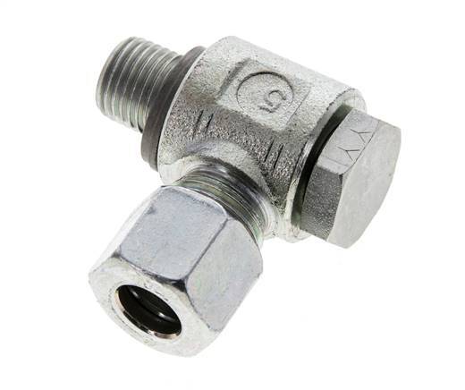 10L & G1/4'' Zink plated Steel Swivel Joint Cutting Fitting with Male Threads 315 bar NBRO-ring Rotatable ISO 8434-1