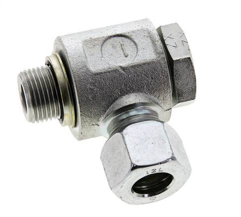 12L & G3/8'' Zink plated Steel Swivel Joint Cutting Fitting with Male Threads 315 bar NBRO-ring Rotatable ISO 8434-1
