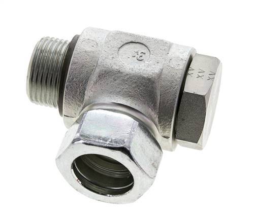 28L & G1'' Zink plated Steel Swivel Joint Cutting Fitting with Male Threads 160 bar NBRO-ring Rotatable ISO 8434-1