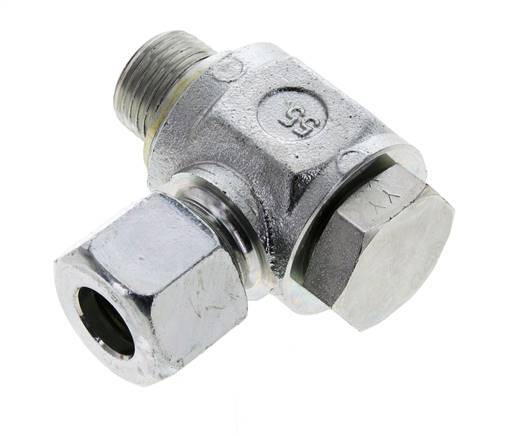 14S & G1/2'' Zink plated Steel Swivel Joint Cutting Fitting with Male Threads 400 bar NBRO-ring Rotatable ISO 8434-1