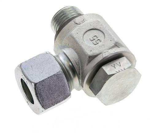 16S & G1/2'' Zink plated Steel Swivel Joint Cutting Fitting with Male Threads 400 bar NBRO-ring Rotatable ISO 8434-1