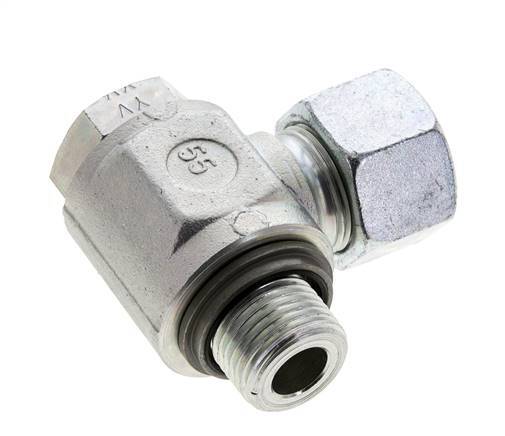16S & G1/2'' Zink plated Steel Swivel Joint Cutting Fitting with Male Threads 400 bar NBRO-ring Rotatable ISO 8434-1