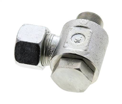 20S & G3/4'' Zink plated Steel Swivel Joint Cutting Fitting with Male Threads 400 bar NBRO-ring Rotatable ISO 8434-1