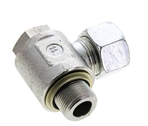 20S & G3/4'' Zink plated Steel Swivel Joint Cutting Fitting with Male Threads 400 bar NBRO-ring Rotatable ISO 8434-1