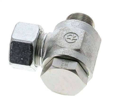 25S & G1'' Zink plated Steel Swivel Joint Cutting Fitting with Male Threads 250 bar NBRO-ring Rotatable ISO 8434-1