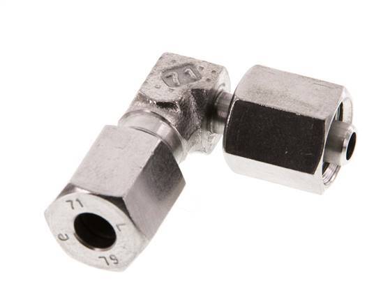 6L Stainless Steel Elbow Cutting Fitting with Swivel 315 bar FKM Adjustable ISO 8434-1