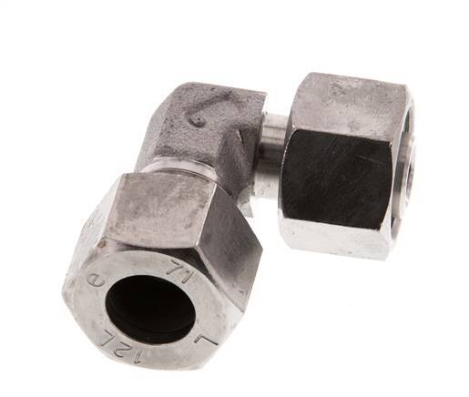 12L Stainless Steel Elbow Cutting Fitting with Swivel 315 bar FKM Adjustable ISO 8434-1