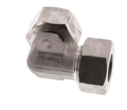 18L Stainless Steel Elbow Cutting Fitting with Swivel 315 bar FKM Adjustable ISO 8434-1