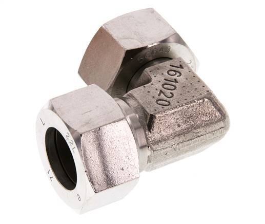 22L Stainless Steel Elbow Cutting Fitting with Swivel 160 bar FKM Adjustable ISO 8434-1