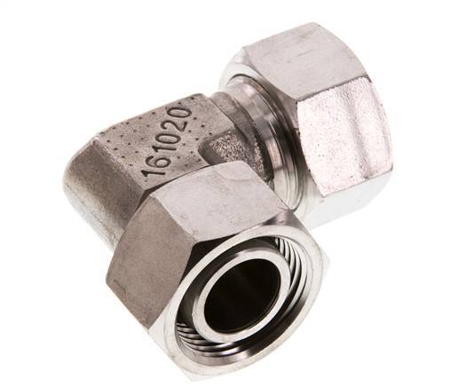 22L Stainless Steel Elbow Cutting Fitting with Swivel 160 bar FKM Adjustable ISO 8434-1