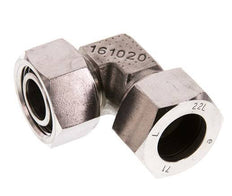 22L Stainless Steel Elbow Cutting Fitting with Swivel 160 bar FKM Adjustable ISO 8434-1
