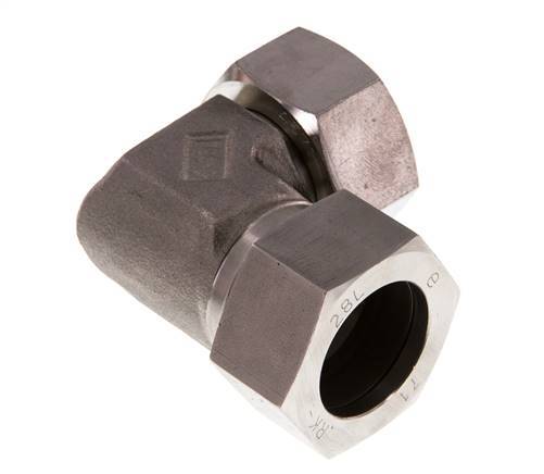 28L Stainless Steel Elbow Cutting Fitting with Swivel 160 bar FKM Adjustable ISO 8434-1