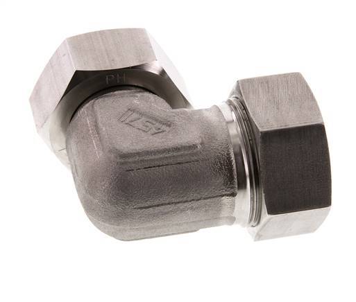 35L Stainless Steel Elbow Cutting Fitting with Swivel 160 bar FKM Adjustable ISO 8434-1