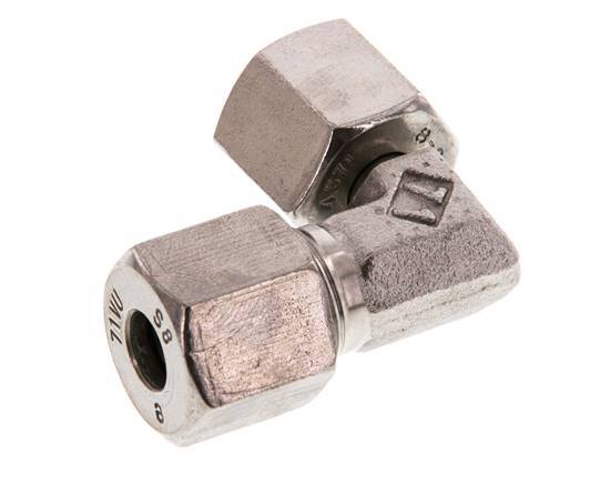 8S Stainless Steel Elbow Cutting Fitting with Swivel 630 bar FKM Adjustable ISO 8434-1