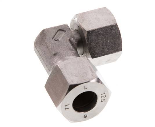12S Stainless Steel Elbow Cutting Fitting with Swivel 630 bar FKM Adjustable ISO 8434-1