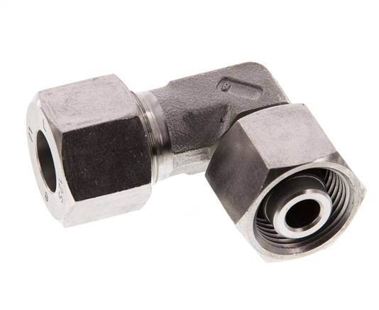 12S Stainless Steel Elbow Cutting Fitting with Swivel 630 bar FKM Adjustable ISO 8434-1