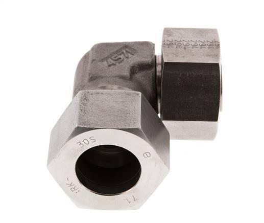 30S Stainless Steel Elbow Cutting Fitting with Swivel 400 bar FKM Adjustable ISO 8434-1